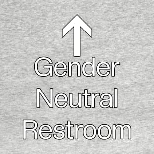 gender neutral restroom face T-Shirt